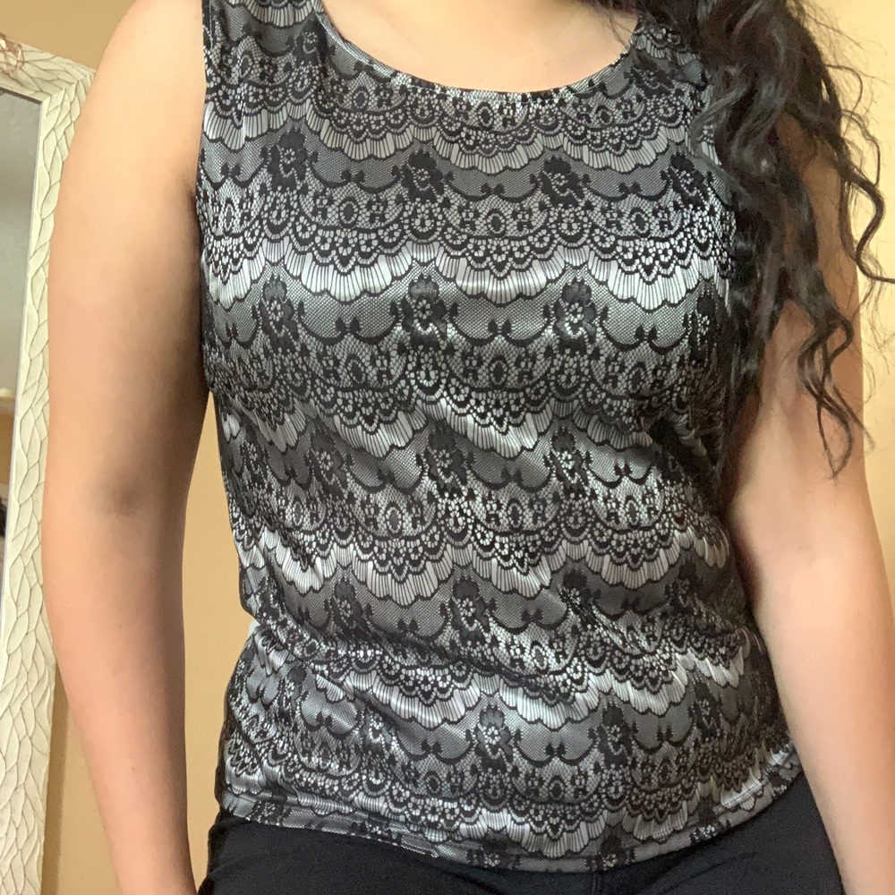 Silver Lace Blouse